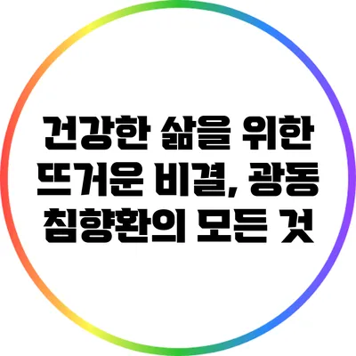 건강한 삶을 위한 뜨거운 비결, 광동 침향환의 모든 것