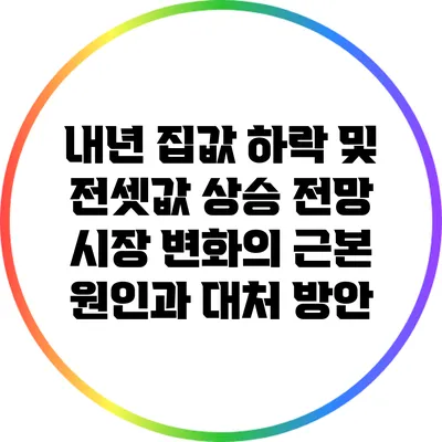 내년 집값 하락 및 전셋값 상승 전망: 시장 변화의 근본 원인과 대처 방안