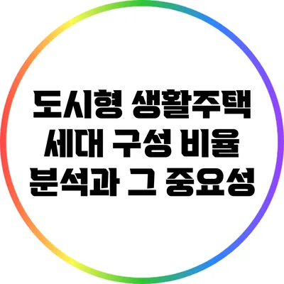 도시형 생활주택 세대 구성 비율 분석과 그 중요성
