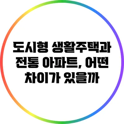 도시형 생활주택과 전통 아파트, 어떤 차이가 있을까?