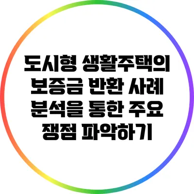 도시형 생활주택의 보증금 반환 사례 분석을 통한 주요 쟁점 파악하기