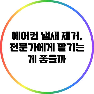 에어컨 냄새 제거, 전문가에게 맡기는 게 좋을까?