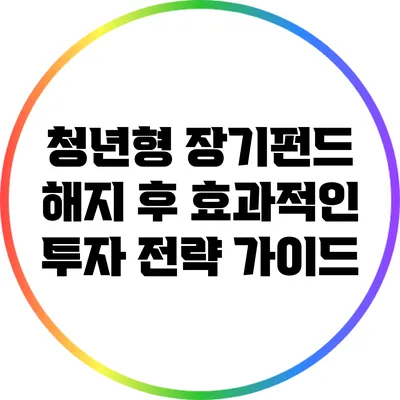 청년형 장기펀드 해지 후 효과적인 투자 전략 가이드