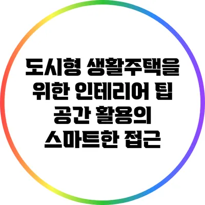 도시형 생활주택을 위한 인테리어 팁: 공간 활용의 스마트한 접근