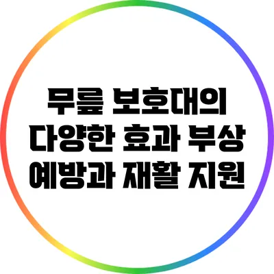 무릎 보호대의 다양한 효과: 부상 예방과 재활 지원