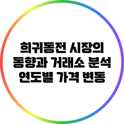 희귀동전 시장의 동향과 거래소 분석: 연도별 가격 변동
